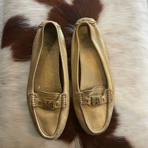 Gold Tory Burch Loafers